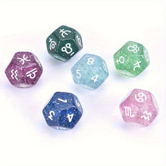 3pcs 12 Sided Zodiac Dice Constellation Divination