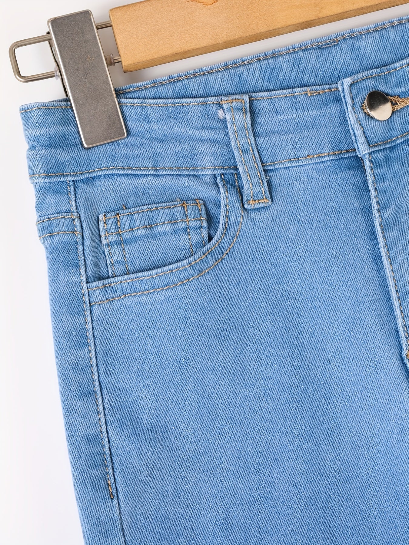 Teen Girls' Basic Skinny Jeans Casual Denim Pants Kids Outfit