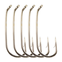 50pcs Fly Fishing Hooks with Straight Handle Barbs 8-22 for Dry Flies