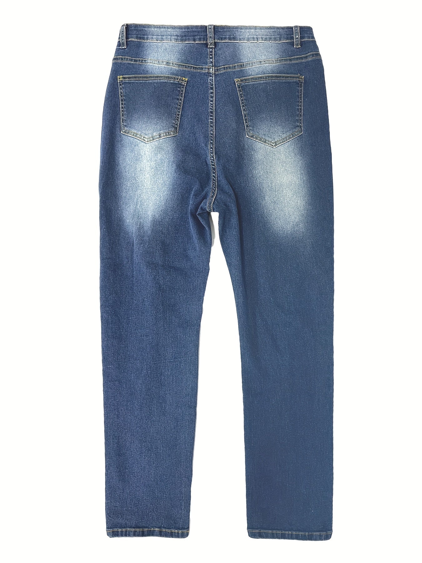 Button Up Ripped Skinny Jeans