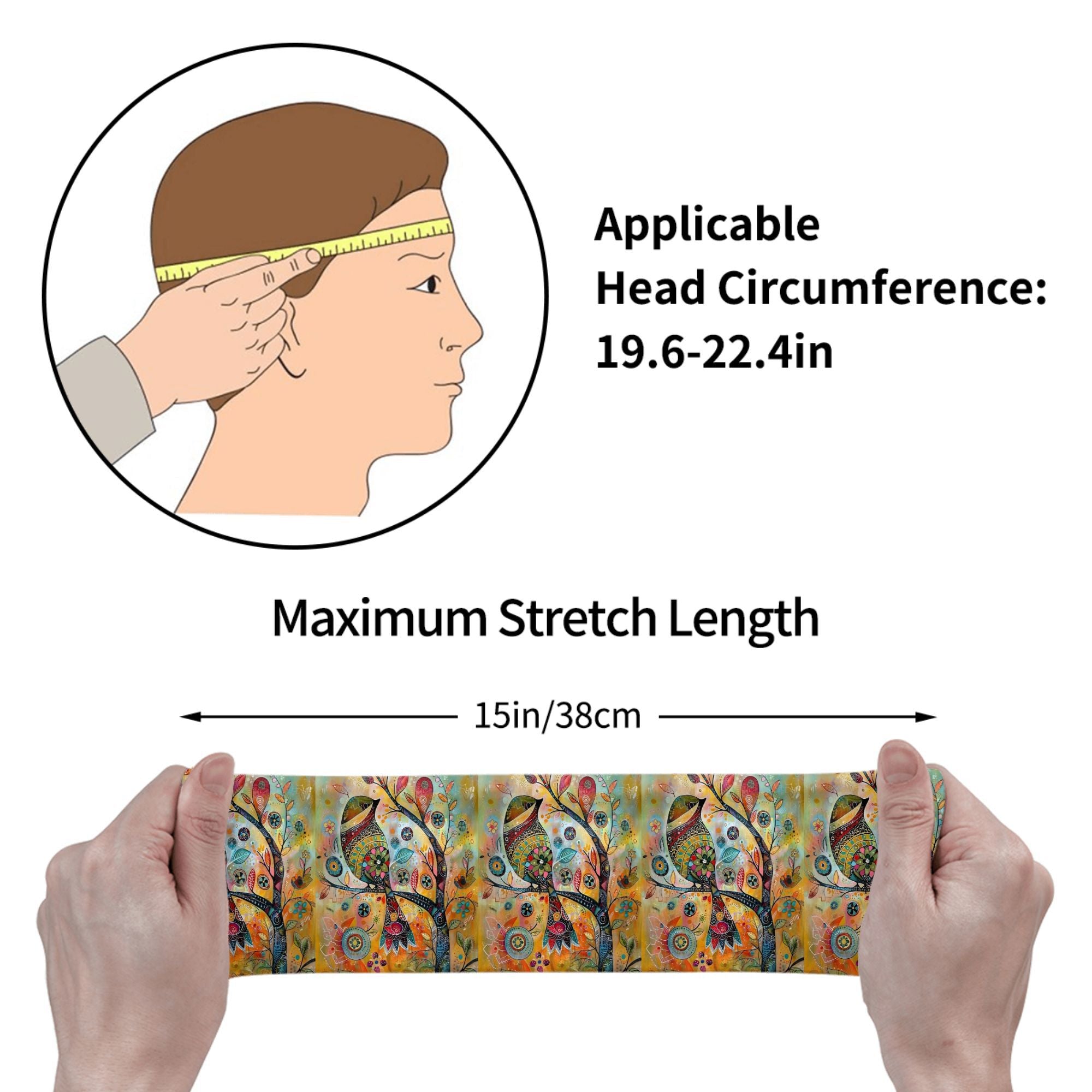 Tree of Life Sports Headband Vibrant Colorful Sweat Wicking Breathable Polyester