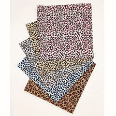 5 Pcs 9.8 X 9.8 Leopard Print Fabric Animal Quilting Cotton Patchwork