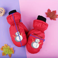 Winter Kids' Thick Warm Waterproof Snow Gloves