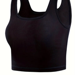 Ribbed Tank Top Slim Fit Sleeveless Lingerie