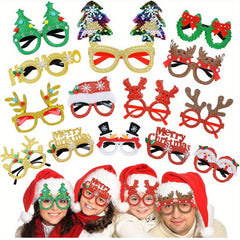 Christmas Glitter Party Glasses Fun Novelty Eyeglasses Holiday Favors