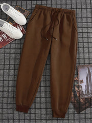 Men's Winter Fleece-Lined Pants Outdoor Sports Camping Hiking