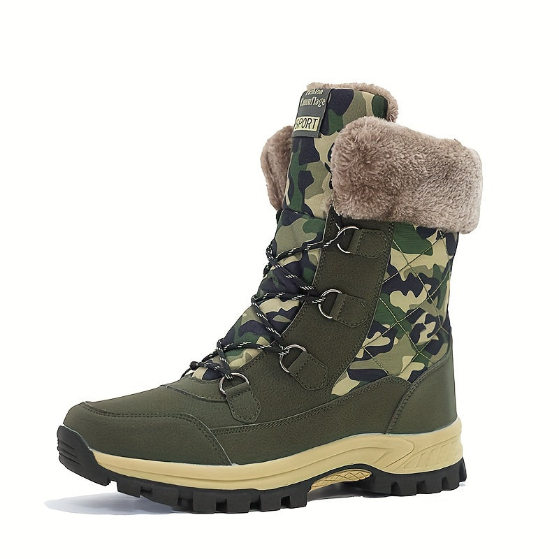 Camouflage Non-slip Lace-up Camping Boots for Women