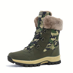 Camouflage Non-slip Lace-up Camping Boots for Women