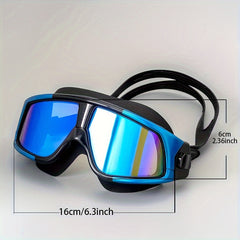 Adult Swimming Goggles Silicone Large Frame Waterproof Anti-fog