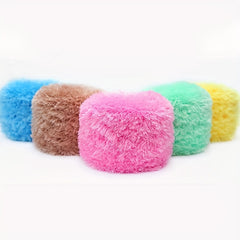 Long Hair Crystal Velvet Yarn 210g - Crocheting Knitting Weaving DIY