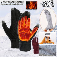 Winter Touch Screen Gloves Stretchy Knitted Fu