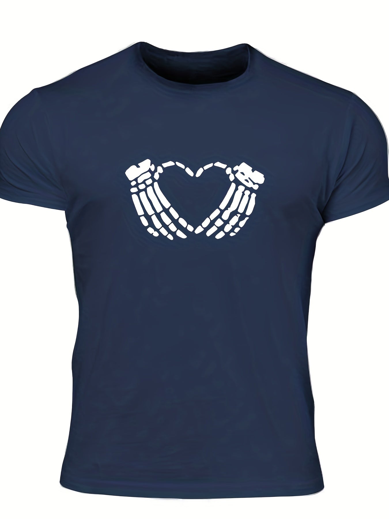 Men's Heart Graphic T shirt Casual Stretch Tee Summer Outdoor