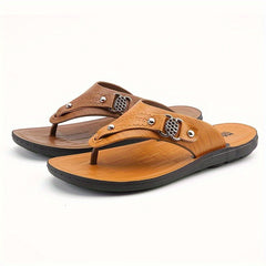 Men's Non Slip Thong Sandals Comfortable Indoor Outdoor Beach Flip Flops