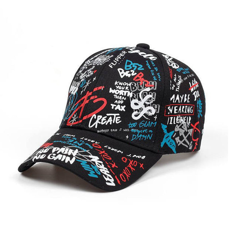 Colorful Graffiti Print Ladies Baseball Cap Man Unisex