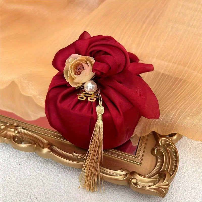 1pc Wedding Bridal Gift Silk Satin Candy Box Bridesmaid Gift