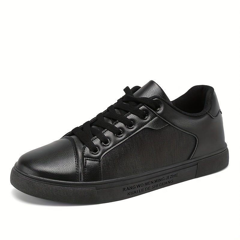 Men's Letter Print Lace-Up Skate Shoes Casual Outdoor Sneakers