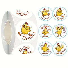 500 Pcs Rooster Funny Gift Wrapping Stickers Wedding Decorative Envelope Sealing