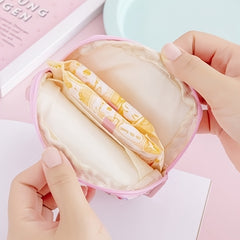 Cartoon Pattern Zipper Storage Bag Portable Sanitary Napkin Bag