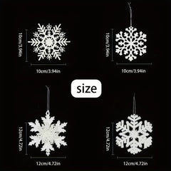 3 Christmas Snowflake Hanging Decorations for Tree & Venue