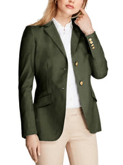 Solid Long Sleeve Work Office Blazer Women's Clothing