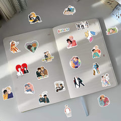 52pcs Heart Stopper Waterproof Stickers for Water Bottles Phone Laptop