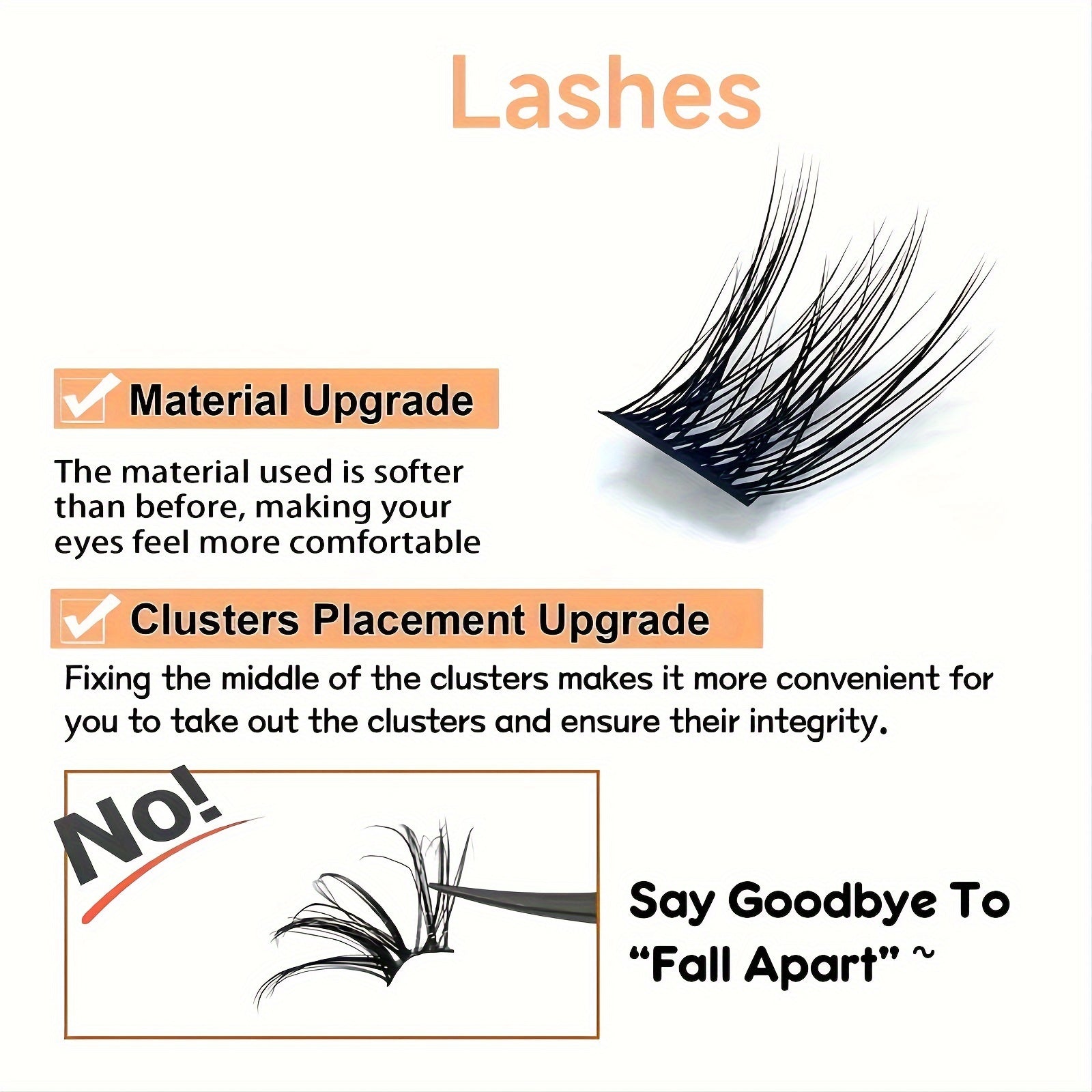 D Curl Volume Cluster Lashes DIY at Home 8-16 Mix