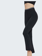 High Waist Bell Bottom Yoga Pants Loose Fit Fitness Bootleg Pants