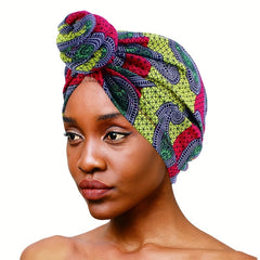 Boho Print Turban Cap Vintage Head Wrap Bandanas Stretchy Beanie Hat