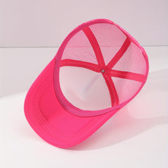 Heart Embroidered Mesh Baseball Cap For Couple