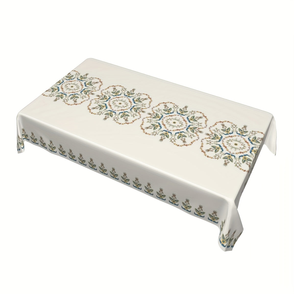 Floral Polyester Tablecloth for Parties and Dinner Decor