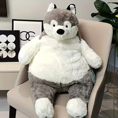 Siberian Husky Plush Pillow Cartoon Dog Plush Doll Soft Throw Pillow