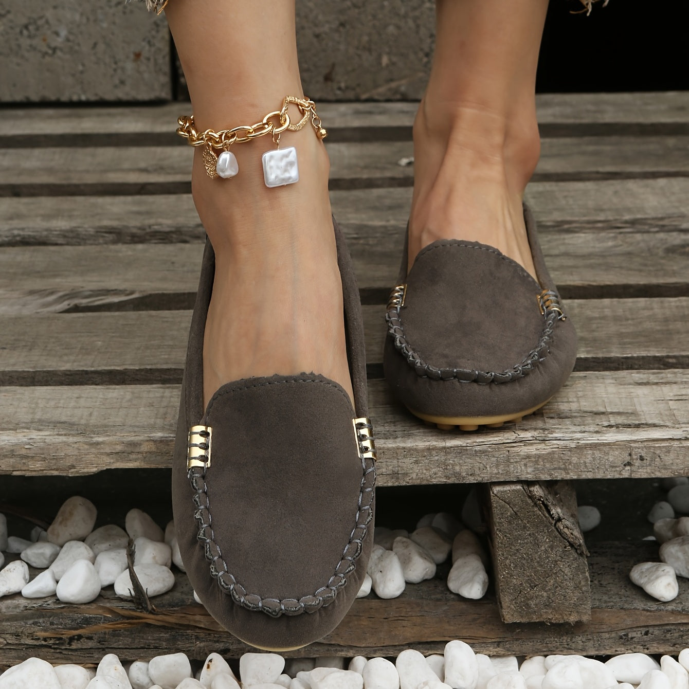 Women's Slip On Loafers Solid Comfortable Shoes