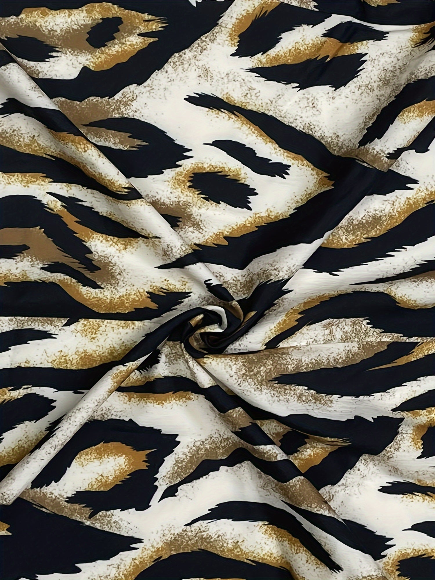 Leopard Print Button Up Long Sleeve V Neck Blouse