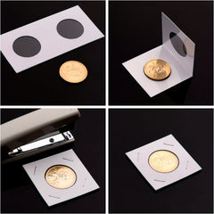 100pcs Square Cardboard Coin Holders for Stamp Collectors & Sorting Coins