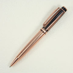 Engraved Metal Ballpoint Pen with 1.0mm Refill - Rose Design