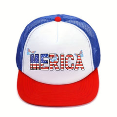 Hip Hop Butterfly Trucker Hat American Flag Pattern Baseball Cap Casual Dad Hat