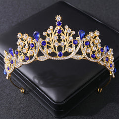 Golden Vintage Queen Crown For Wedding Brides