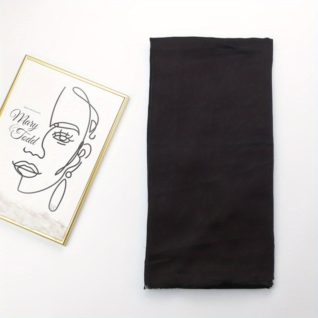 Solid Plain Hijab Casual Scarf Windproof Head Wrap for Women