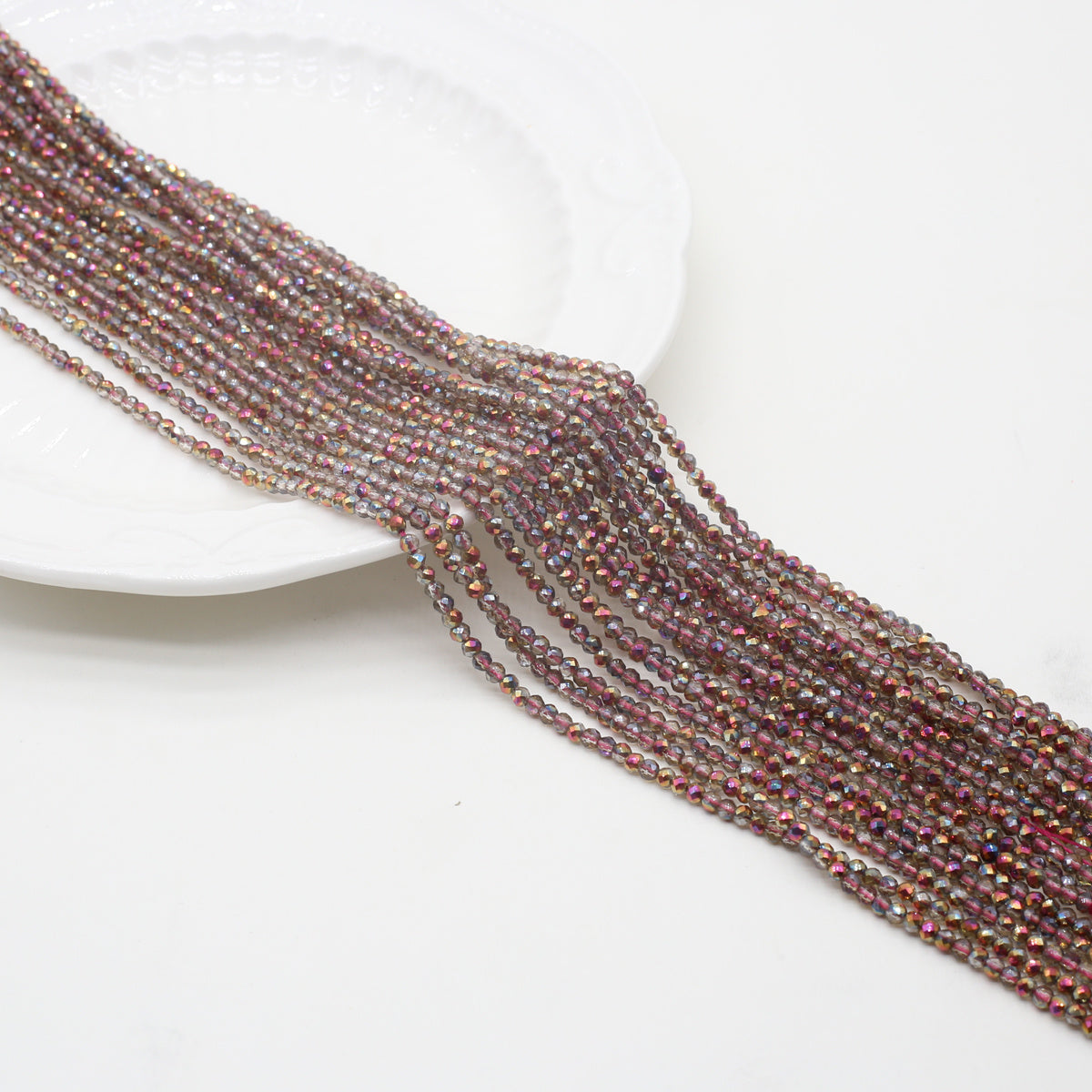 15'' Red Brown Spinel Faceted Beads for Plated Beading