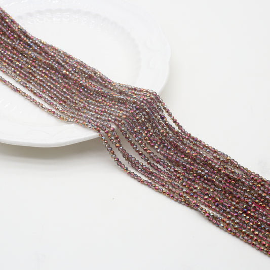 15'' Red Brown Spinel Faceted Beads for Plated Beading