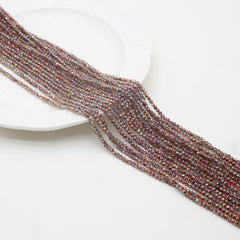 15'' Red Brown Spinel Faceted Beads for Plated Beading