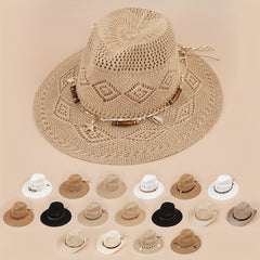Cowboy Jazz Straw Hat Summer Sun Beach Hat