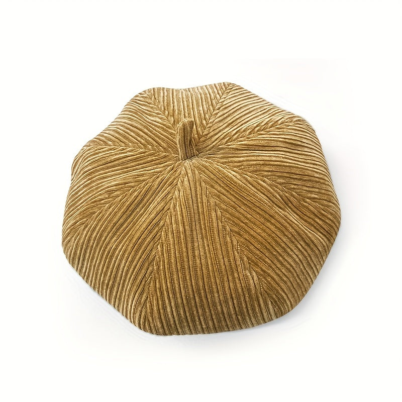 Classic Plain Beret Pleated Berets Cap Vintage Octagonal Hat