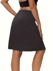 High Rise Stretchy Tennis Skort With Pockets