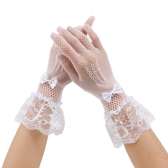 Women's Full Finger Fishnet Lace Gloves - Wedding/Performance/Bridal
