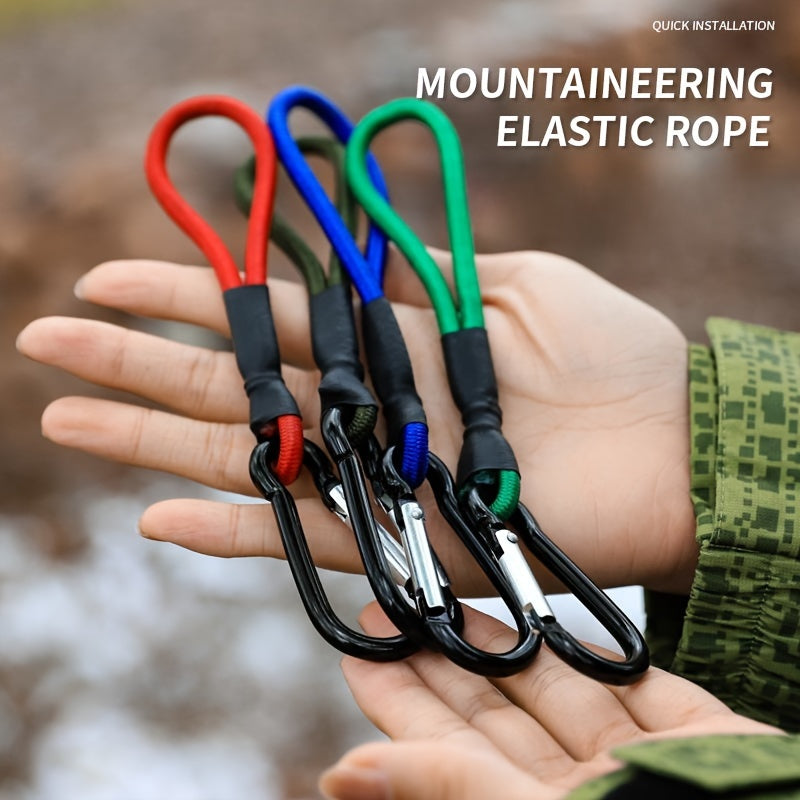 4pcs Elastic Rope With Hook Portable Elastic Rope Buckle Camping Tent Accessorie