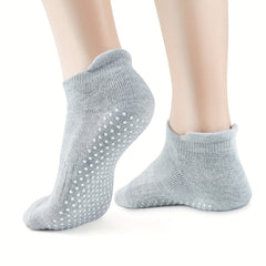 Women's Non-slip Yoga Pilates Socks Elastic Low Cut Dance Training Socks
