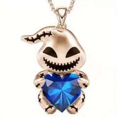 Girls Ghost And Heart Pendant Necklace Jewelry Gift For Kids Chil...