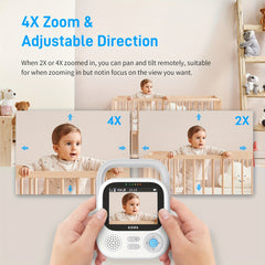 KAWA Baby Monitor 2K QHD Video Baby Monitor With Camera And Audio