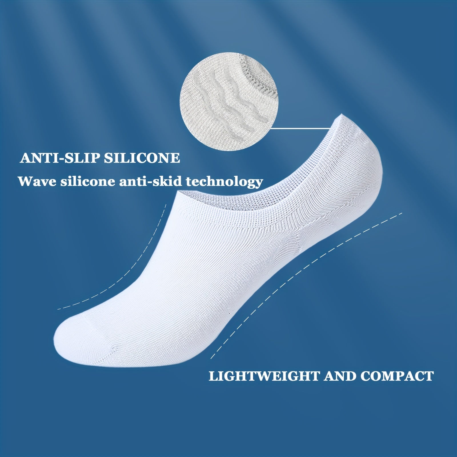 8 Pairs Solid Short Socks Non slip Ankle Socks Women's Stockings
